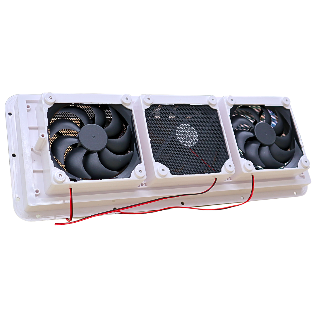 RV Sidewall Exterior Ventilation Fan 12V - Black