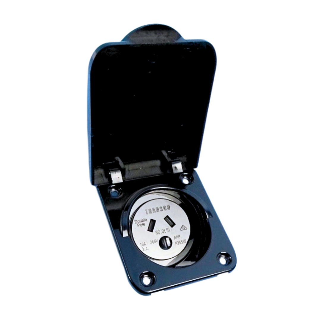 10 AMP Power Outlet Black