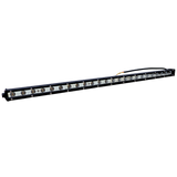 Slim LED Light Bar 72W 26inch 10-30V DC - White & Yellow Flash