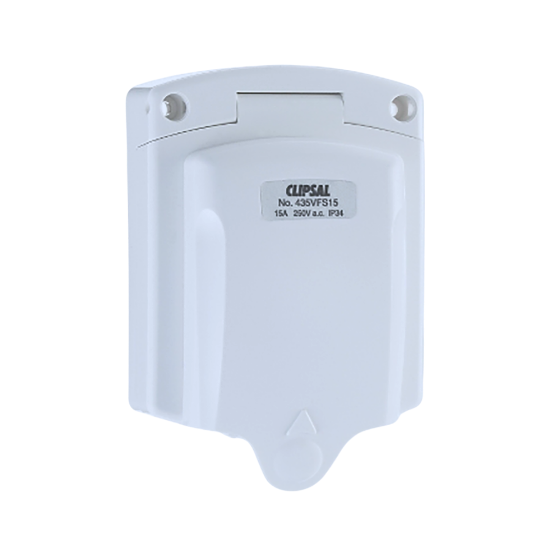 15A Clipsal Power Inlet - White