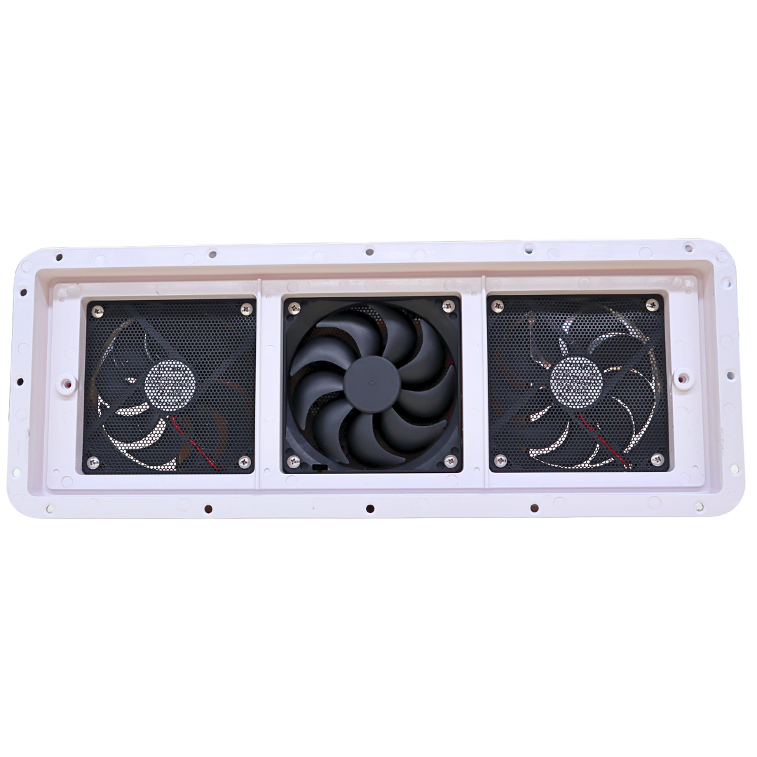 RV Sidewall Exterior Ventilation Fan 12V - Black