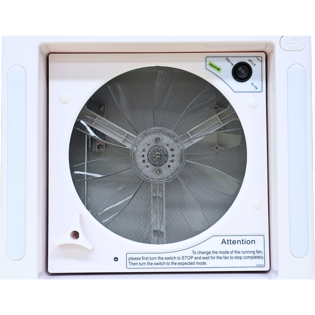 RV Roof Vent Fan 280x280mm - White